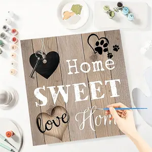 Home Paint by Numbers for Adult,Paint by Number Kit for Beginners,DIY Acrylic Paint Canvas Painting Kits Art ,Home Wall Decor Gift for Her, 20x20 inch(Without Frame)