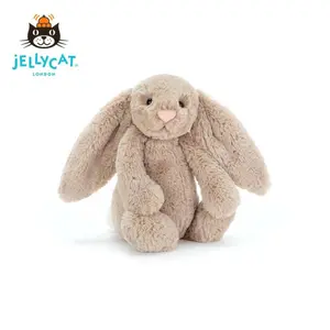 Jellycat Long-Eared Rabbit Stuffed Toy, Soft White & Blush Pink Bunny Doll, Home Decor, Christmas & Birthday Gifts for Girls