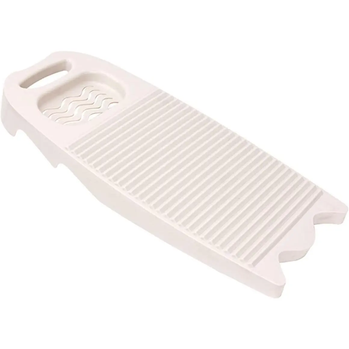 Non-Slip Household Washboard, Manual Laundry Scrubbing Pad for Hand Washing Clothes, 15.7x8.07x1.06in (A-White)