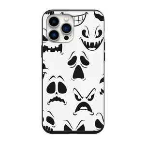Halloween Spooky Ghost Faces Case for iPhone 14 14 pro 14pro max 13 12 11 Pro Max Case iPhone 13 12 Mini XS Max XR 6 7 Plus 8 Plus