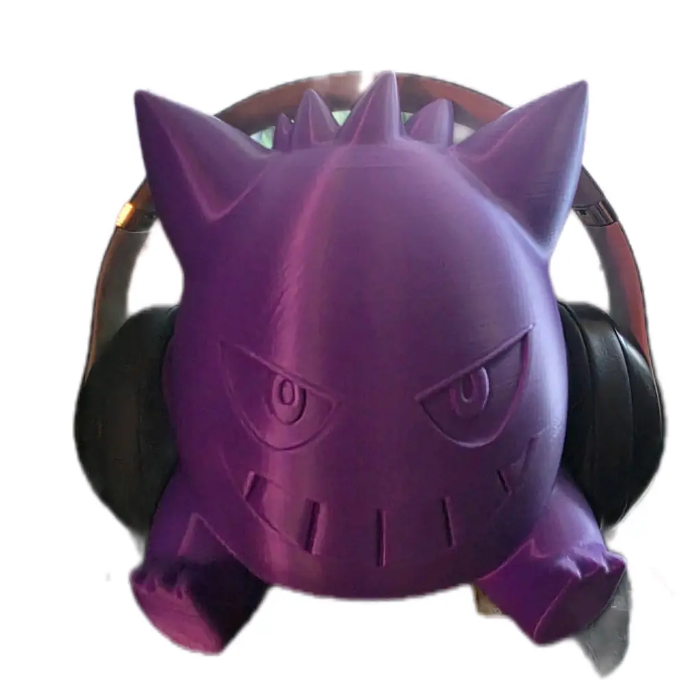 Pokemon Gengar Headset Stand or Standalone - Purple Design , Ideal for Audio Equipment