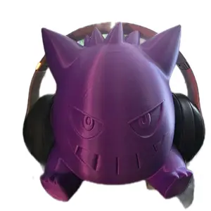 Pokemon Gengar Headset Stand or Standalone - Purple Design , Ideal for Audio Equipment