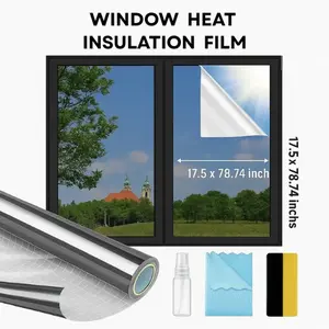 Window Privacy Film One Way, Reflective Mirror for Daytime Home Office Use, UV Sun Blocking, Heat Control17.5 x 78.74 Inches