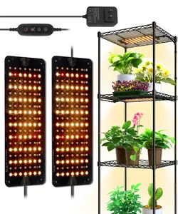 Barrina Ultra-Thin Grow Lights for Indoor Plants, 20W (2 x 10W) Full Spectrum, with 3/6/12H Auto On/Off Timer, 2 Packs