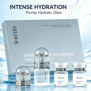 Hyaluronic Acid Microneedling Set: Hydrates, moisturizes, and minimizes pores; treats acne and brightens skin tone. Microneedling roller for cleansing, firming, and refining pores; improves clogged pores, whiteheads, and blackheads. lift serum