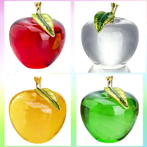 Crystal apple Decoration in 4 colors