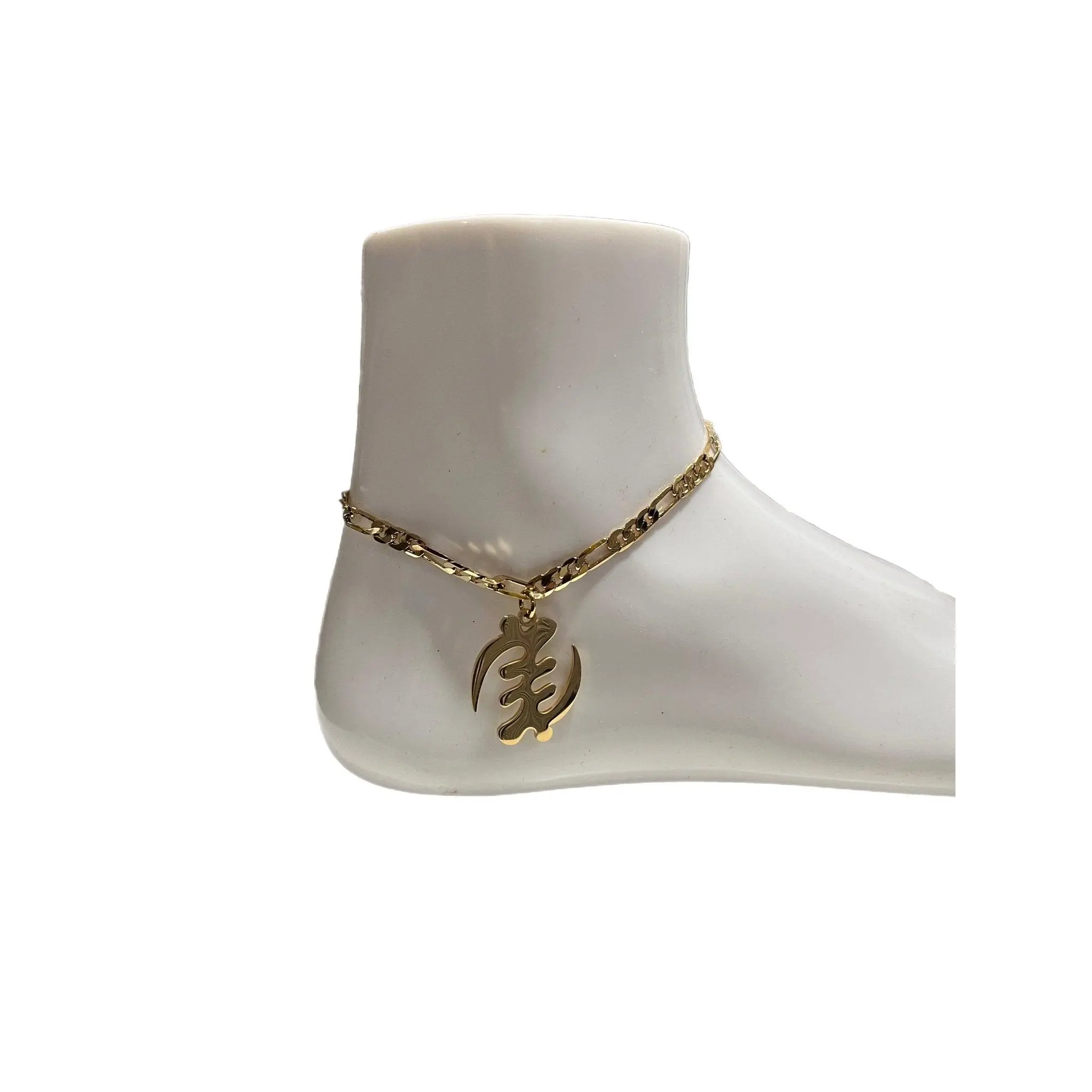 Gye Nyame Anklet - Traditional African Anklet with Unique Design and Natural Materials