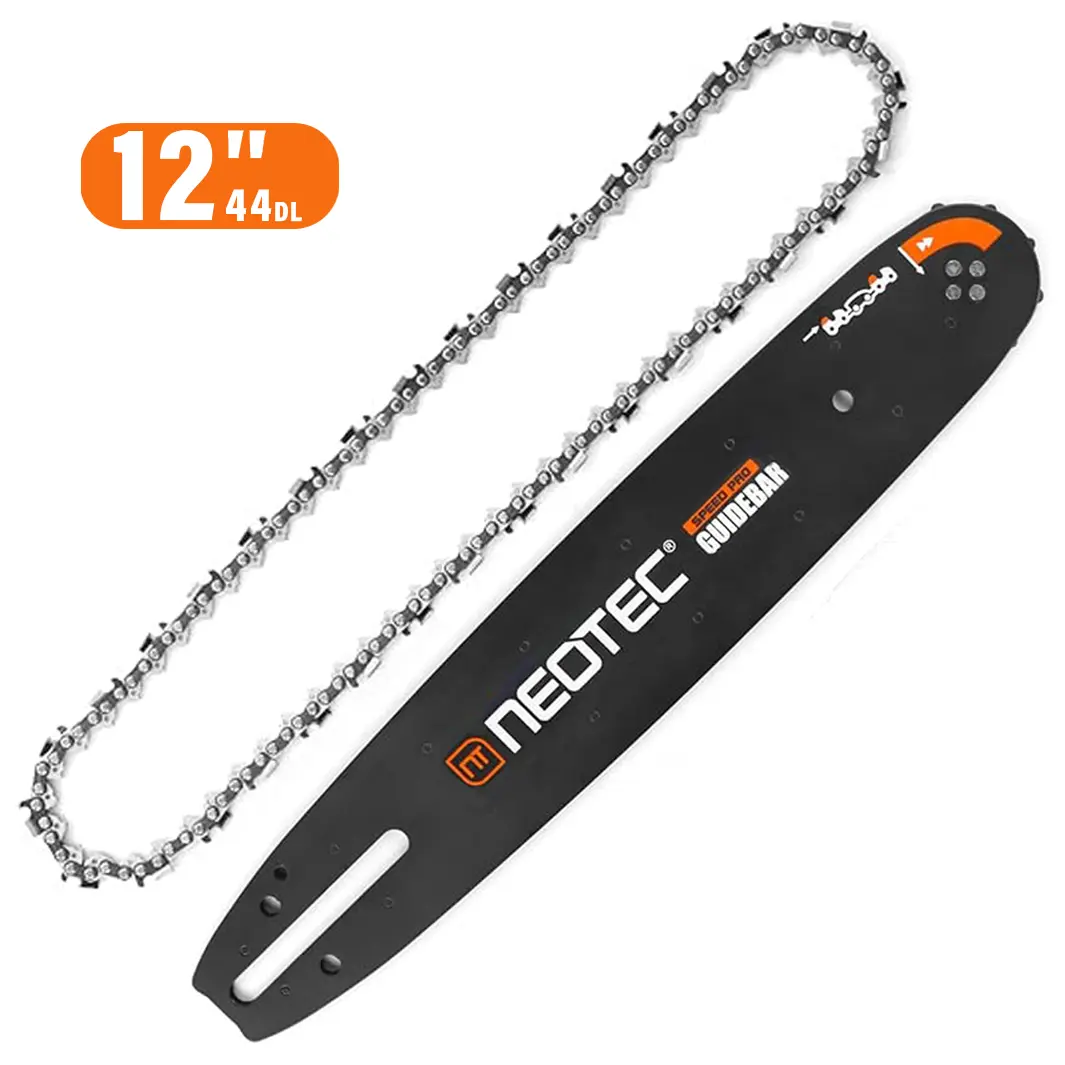 【summerfinds】NEOTEC 12-Inch Chainsaw Bar and Chain Combo, 3/8" LP Pitch .050" Gauge 44DL,Compatible with NEOTEC NCS2500 Chainsaw