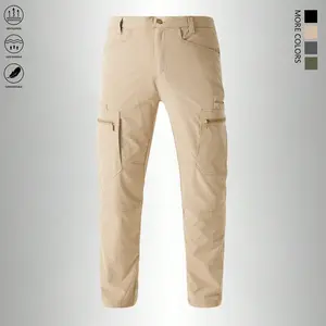 Men’s fashion cargo pants with multiple pockets, durable polyester fabric—ideal for travel, hiking, and outdoor activities; a perfect choice for outdoor wear in spring and autumn.