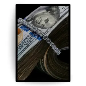 VVS Money Bands Poster – Luxury Cash Stack Wall Art, Diamond Bracelet Decor, High Roller Aesthetic Print for Modern Interiors