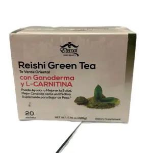 Eternal Spirit Beauty Reishi Green Tea with Ganoderma & L-Carnitina 20 Sachets 7.76 oz Dietary Supplement Chinese Herbal Blend Ceremonial Matcha