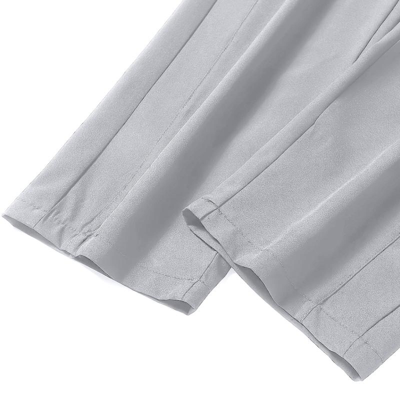 Pack of 4 Men's Lightweight Casual Pants - Quick Dry Stretch Waistband - Solid Color Straight Leg Trousers - Outdoor & Everyday Wear - Minimalist Style - Breathable Fabric - Suitable for Active Lifestyles