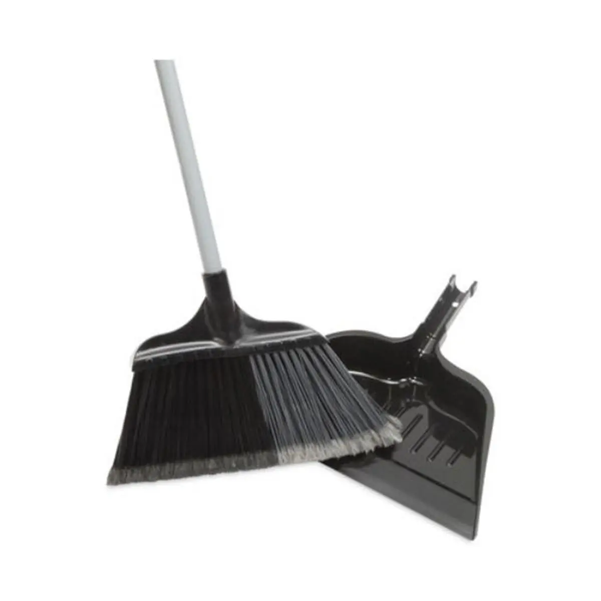Extra Wide-Angle Broom with Dustpan & Sturdy Synthetic Bristles - 15" Sweeping Path, Durable Cleaning Tool for Garage Home Care Supplies (7920016994055)
