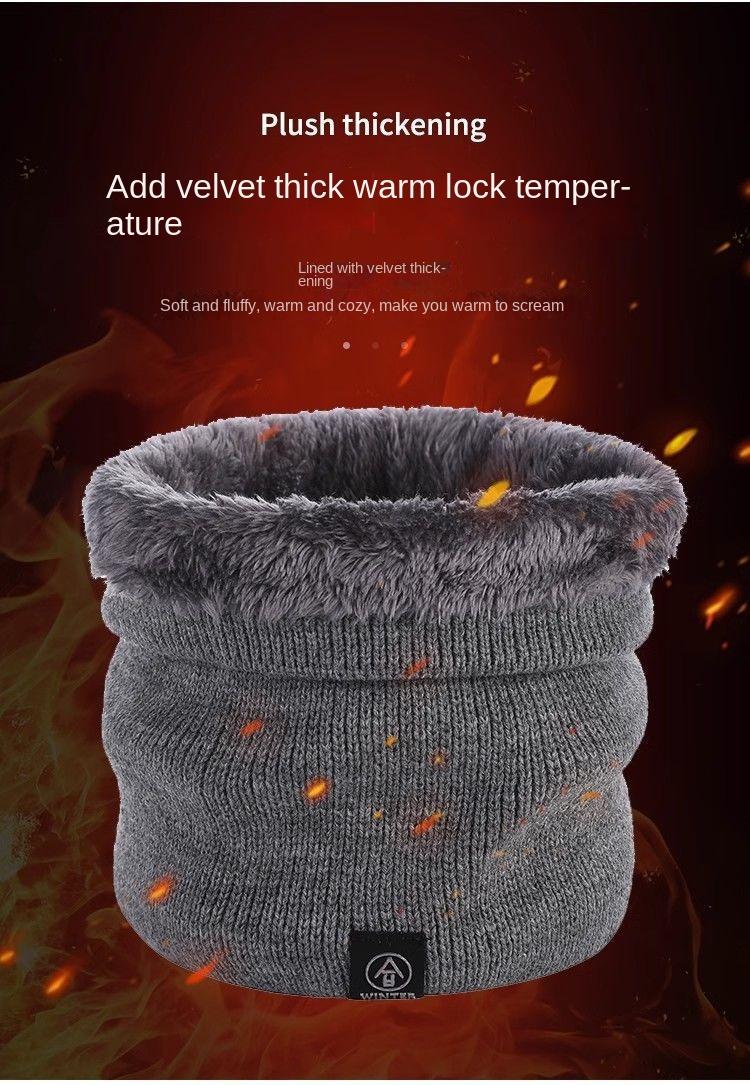 Outdoor sports warm neck cover for men and women, scarf and face mask for autumn and winter with added velvet, thickened and enlarged neck protection, specifically designed for cycling