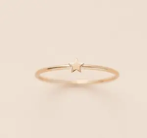 GOLD STAR STACKING RING