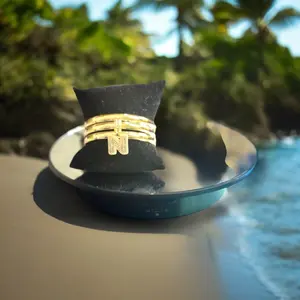 Set of three bracelet metal coating