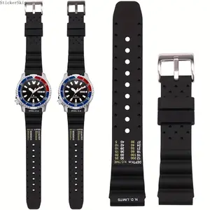2026 New 20/22/24mm Sports Diver Silicone Watch Strap, Soft Waterproof Replacement Band for Men Women Solar Diving Steel Bezel Watches, Durable Flexible Wristband for Outdoor Sports and Daily Casual Wear