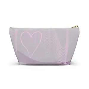 Gray & Barbie Pink Makeup Pouch