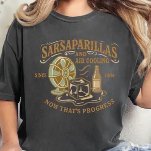 Carousel of Progress Vintage T-Shirt Retro Tomorrowland Tee Comfort Colors Park Outfit Sarsaparillas & Air Cooling Since 1964 Design