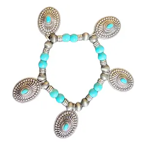 Boho Chic Concho Charm Bracelet