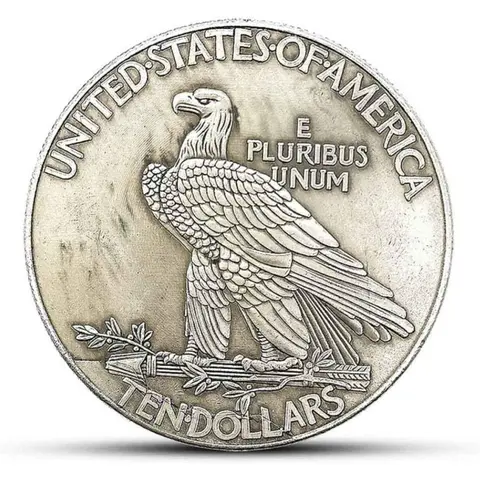 Morgan Head Indian Commemorative Coin, Uncirculated Great American Replica, Collectible Decoration for Home Office, 1pc