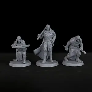 Fantasy Miniatures Bandit Mob RPG Character Set for DND and TTRPG Adventures, Game Accessories and Collectible Figures for Tabletop Role Playing Scenes in City Streets and Hidden Alleys, Ideal Gift for RPG Enthusiasts and Fantasy Collectors