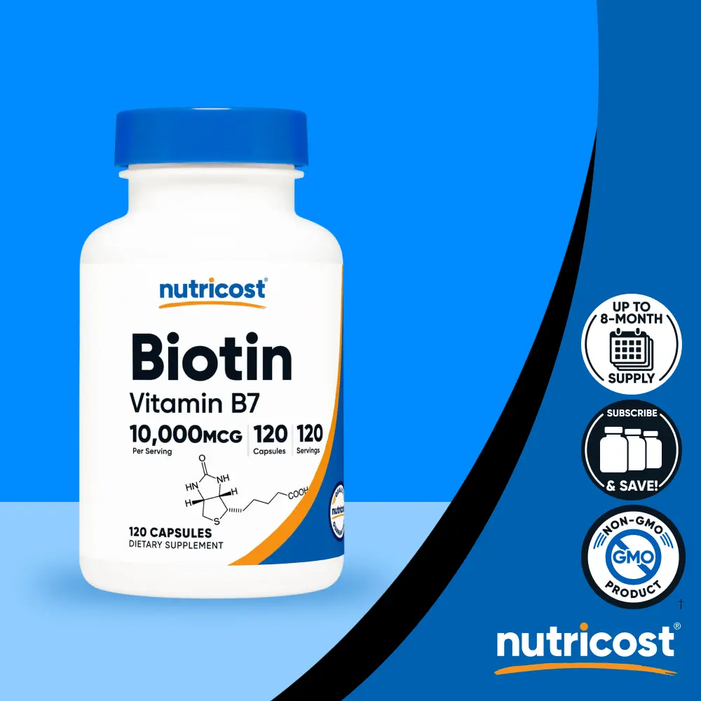 Nutricost Biotin Capsules (Vitamin B7) Nutricost Biotin Capsules (Vitamin B7)