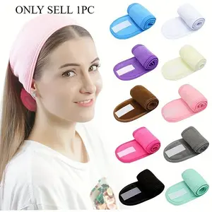Adjustable Wide Elastic Hairband for Women, Soft Towel Material, Multiple Colors Available, Ideal for Yoga, Bathing, Makeup, and More, Hair Accessories, Headbands