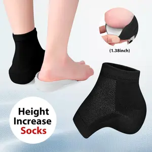 Professional Grade Invisible Heightening Combination: Adjustable 2.5-3 Insole + Breathable Heightening Socks, Non-slip and Wear-resistant, Long Standing Is Not Tired