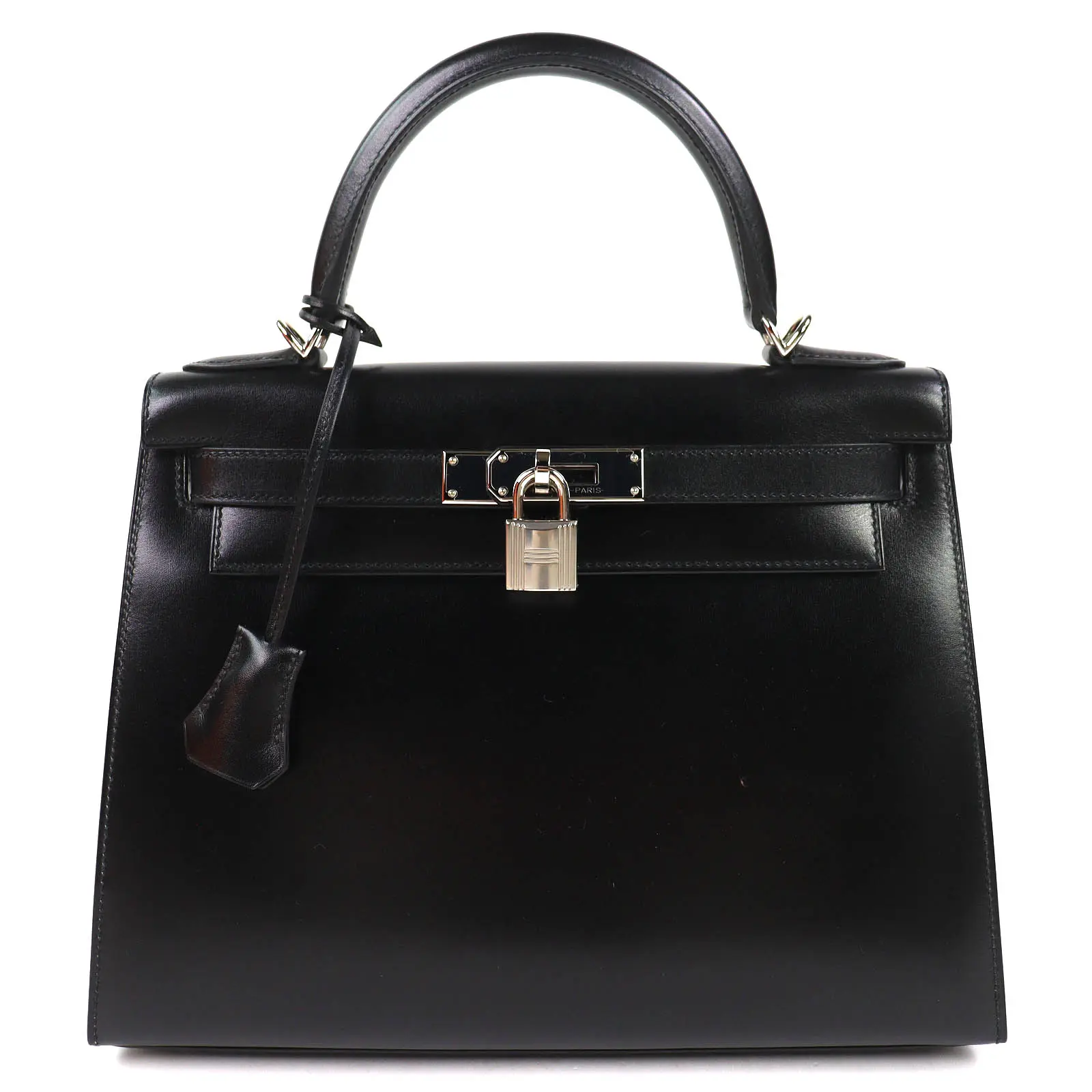 Pre-owned HERMÈS Calfskin Shoulder Bags Hermes Kelly28 Boxcalf Shoulder Bag
