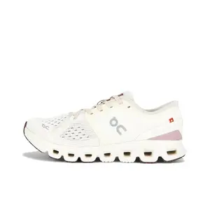 All-in-One Cross-Training Shoes, Ivory White with Light Pink Accents, Lightweight Cushioning and Lateral Support Design