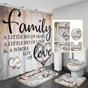 Gold Ink Marble Bathroom Set, Luxury Home Decor, High-End Atmosphere, Modern Minimalist Design, Bath Curtain and Mat