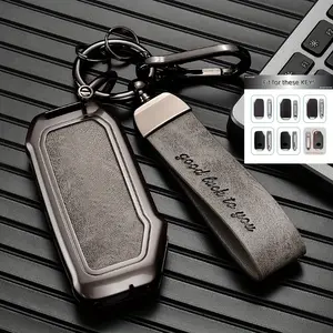 Kia-Exclusive Zinc Alloy Key Protective Case with Lanyard and Key Chain, Car Key Protector, Compatible with Kia Ceed/Cerato/Forte/Sorento/Soul/Sportage/Telluride/K5 Car Key Remote Protective Shell