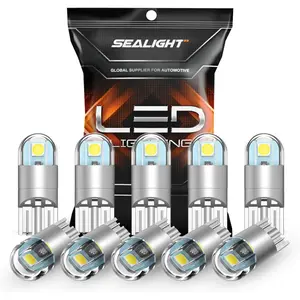 194 LED Bulb 6000K White, License Plate Light, Dome Light, T10,168,2825,W5W,3030 Bright Chips Wedge For Replacement Light Bulb, Map,Trunk,Door,Courtesy,Dash LED Light Bulb,Pack of 10