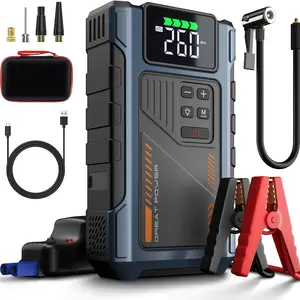 Car Battery Charger Jump Starter with Air Compressor, 3000A Jumper Box for Car Battery Portable Booster Jump Pack, 12V Jumpstart Combo 150PSI Car Tire Inflator Air Pump(Up to 8.0L Gas/6.5L Diesel) Vehicle