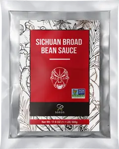 Soeos Sichuan Pixian Boad Bean Paste, Pixian Doubanjiang Chili Paste, Hong You Dou Ban with Red Chili Oil, Soybean Paste, 1lb Flavor Salt Asian