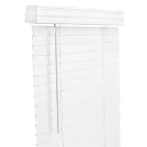 2 in. Faux Wood Cordless Blinds, White - 34 x 60 in.