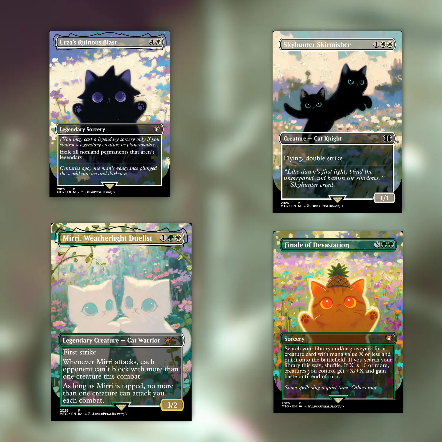 MTG Proxy 100+ Card Commander Deck Cat Tribal Competitive Swarm Trample  Lords Pride Majesty Overrun