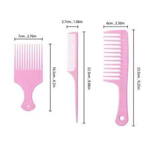 Aurawand Hair Comb 3 Pack | New Sustainable Styling Set, Anti-Frizz Detangler Comb for Wet & Dry Hair, Gentle Scalp Massage Beauty Tool、pro styling tools、hair comb set、reduces frizz、pro styling tools