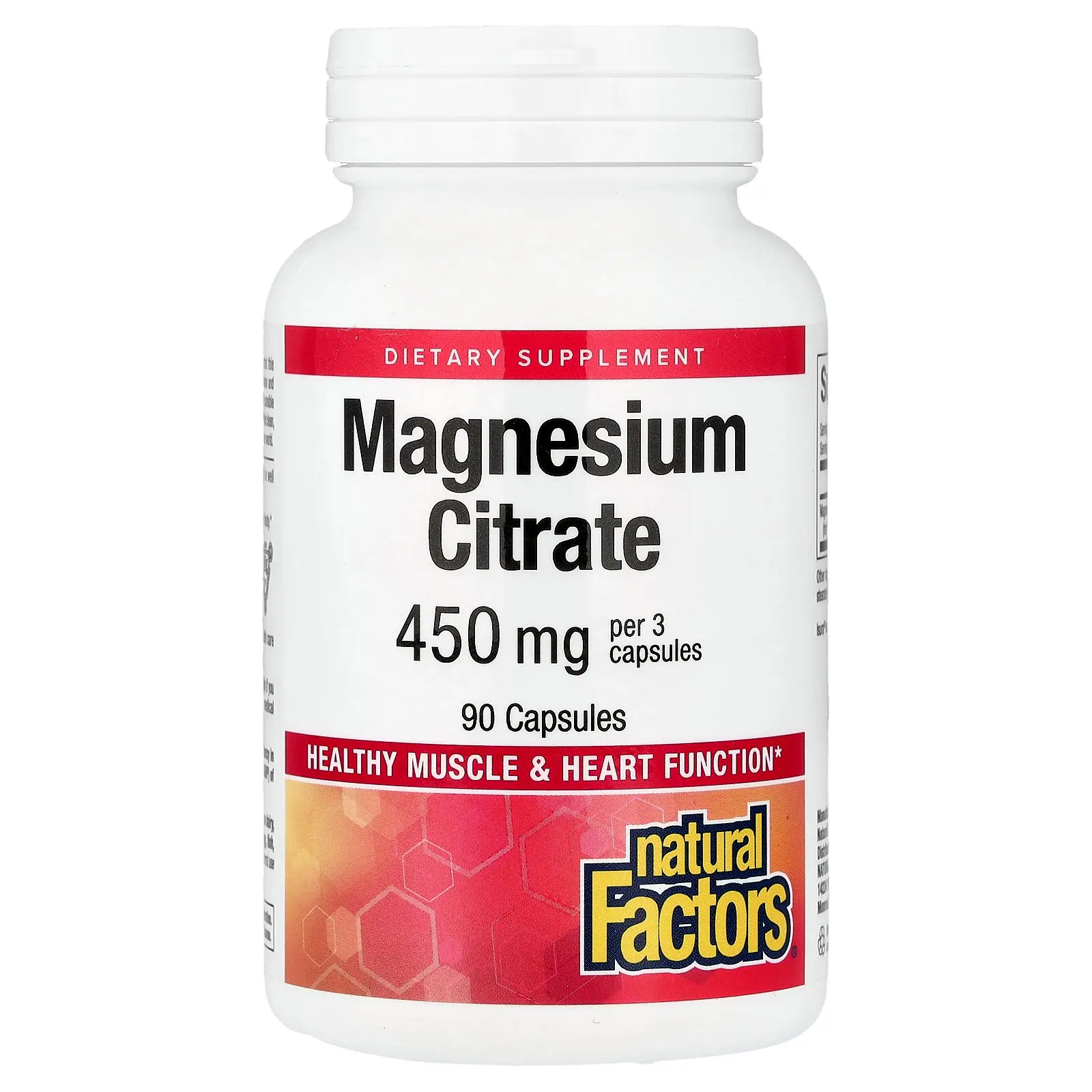 Natural Factors Magnesium Citrate, 90 Capsules (150 mg per Capsule)