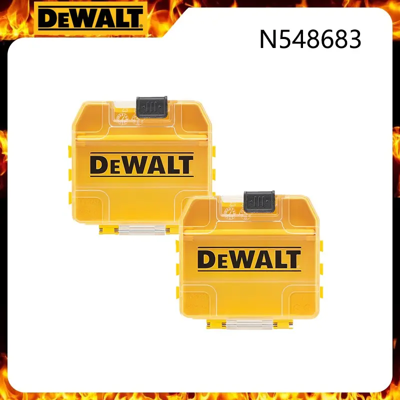 Dewalt Small Parts Accessories Storage Box, Authentic Original Drill Bit Box, High Hardness Stackable Hard Shell, 2pcs, Tool Boxes