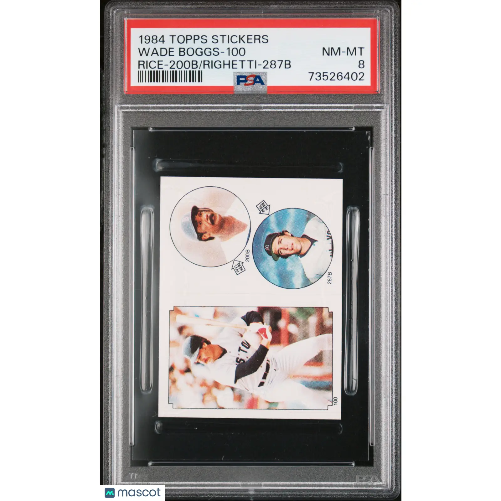 Wade Boggs-100 PSA 1984 Topps Stickers Baseball 8 73526402