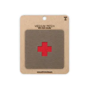 Mini Medical Cross Tactical Patch 2X2 Cordura Morale Patch by Alpinhound Supply
