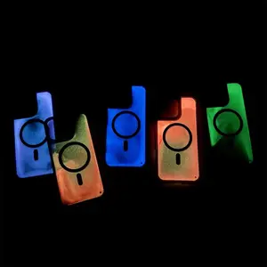 Night Light Luminous Liquid Quicksand Flowing Magnetic Case for Magsafe IPhone 16 15 14 13 Pro Max Plus I16 Mag Safe Phone Cover