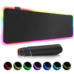 LED Light Mouse Pad, 1 Count RGB Colorful Mouse Pad, Waterproof Multi-size Mouse Pad for Gamer, Gaming Mouse Pads