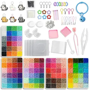 24/48/72/96/120-Color Fuse Beads Kit, 2.6mm 3D Perler Beads Set with Mini Iron, Tweezers and DIY Beading Accessories, DIY Jewelry Accessories kit for Pixel Art, Keychains, Jewelry Making & Kids Crafts,Great Graduation Party Gifts,Summevibes