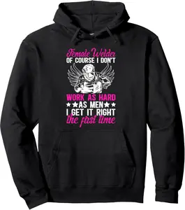 Female Welder Funny Welder Women Welding Pullover Hoodie