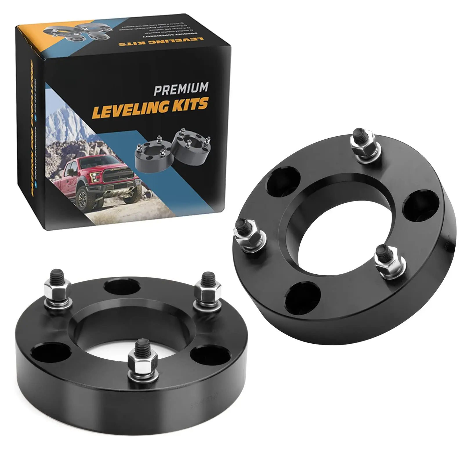 Ksp 2" Silverado Leveling Lift Kits  2in Front Suspension Spacers Compatible With Chevy Gmc Sierra 1500 2007-2024 2pcs Aluminum Strut Increase 2inch Space On Pickup&trucks