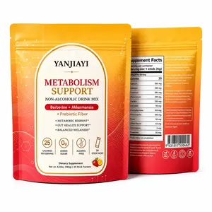 Metabolic Weight Management Support Supplement with Berberine & Akkermansia, Chromium, Ceylon Cinamon, Apple Cider Vinegar Lemon Mint Flavor Non-Alcoholic Cocktail 30 Packets