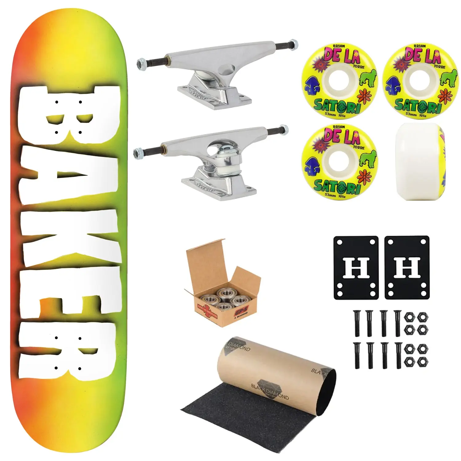 Baker Premium Complete Skateboard Peterson Field of Depth 8.475" Ft. Krux/Satori/Independent